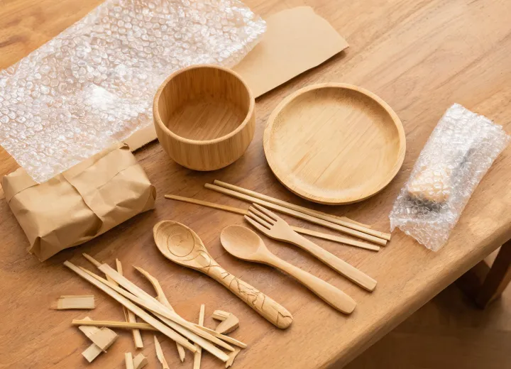 Finished bamboo product sample range
